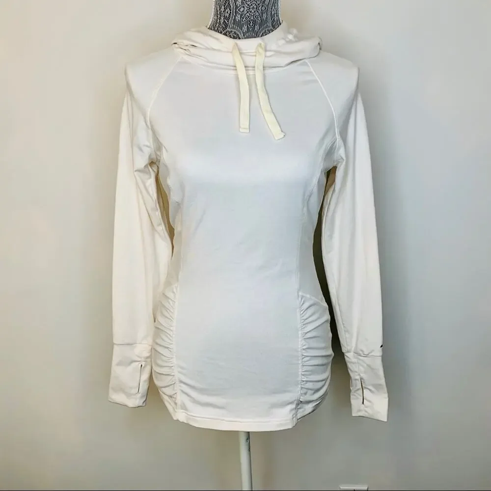 Skechers Activewear Womens Pullover Lightweight Hoodie in Cream Size XS